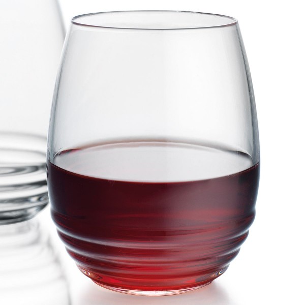 Ribbed 18oz Stemless Wine | Set of 4